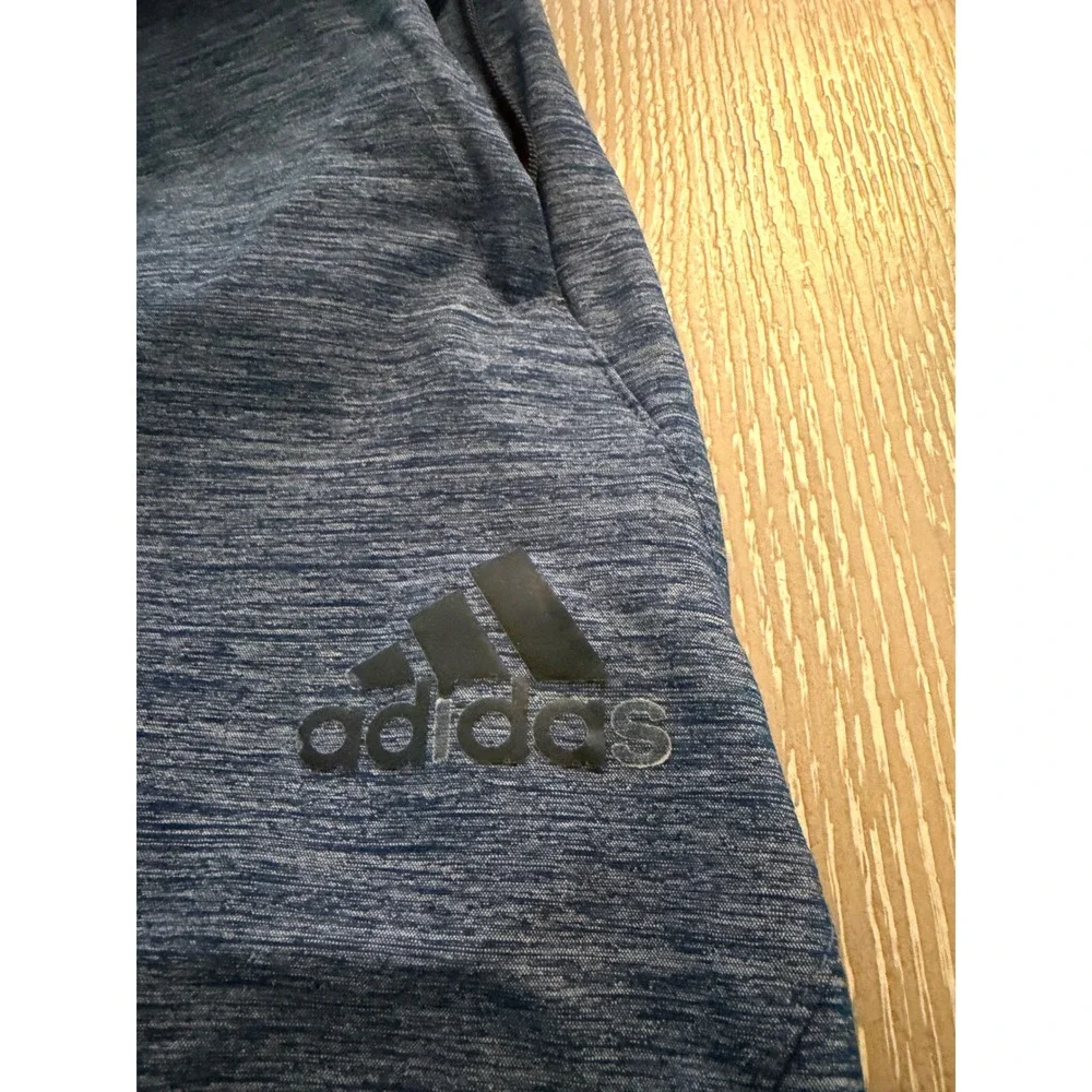 Adidas Men's XL Blue Heather Athletic Running Training Shorts Elastic Waist